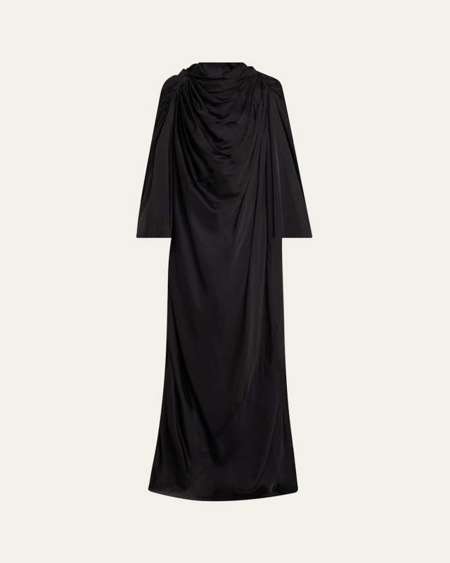 Drape Pleated Gown
